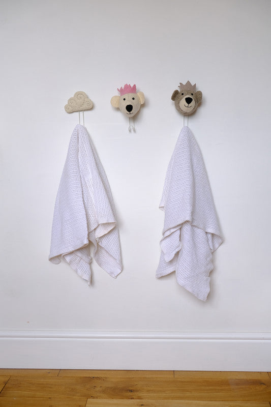 Baby Bear with Blue Crown Coat Hook
