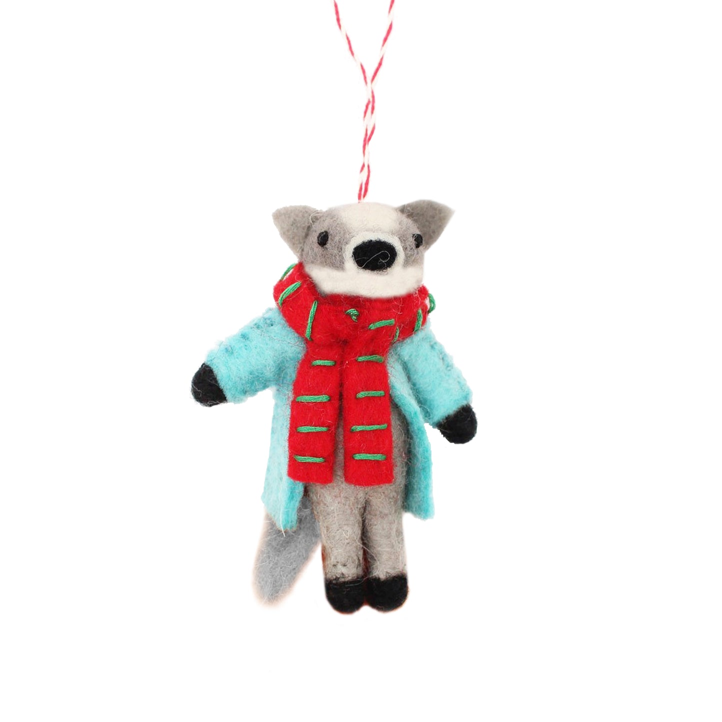 Festive Forest Badger Hanging Decoration