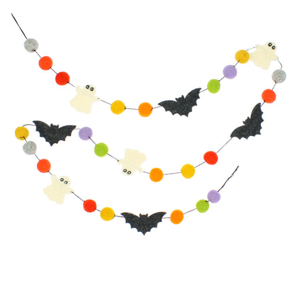 Halloween Ghost and Bat Garland