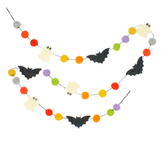 Halloween Ghost and Bat Garland