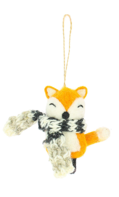 Fox with Scarf Hanging Decoration