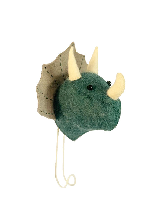 Blue Triceratops Head Coat Hook