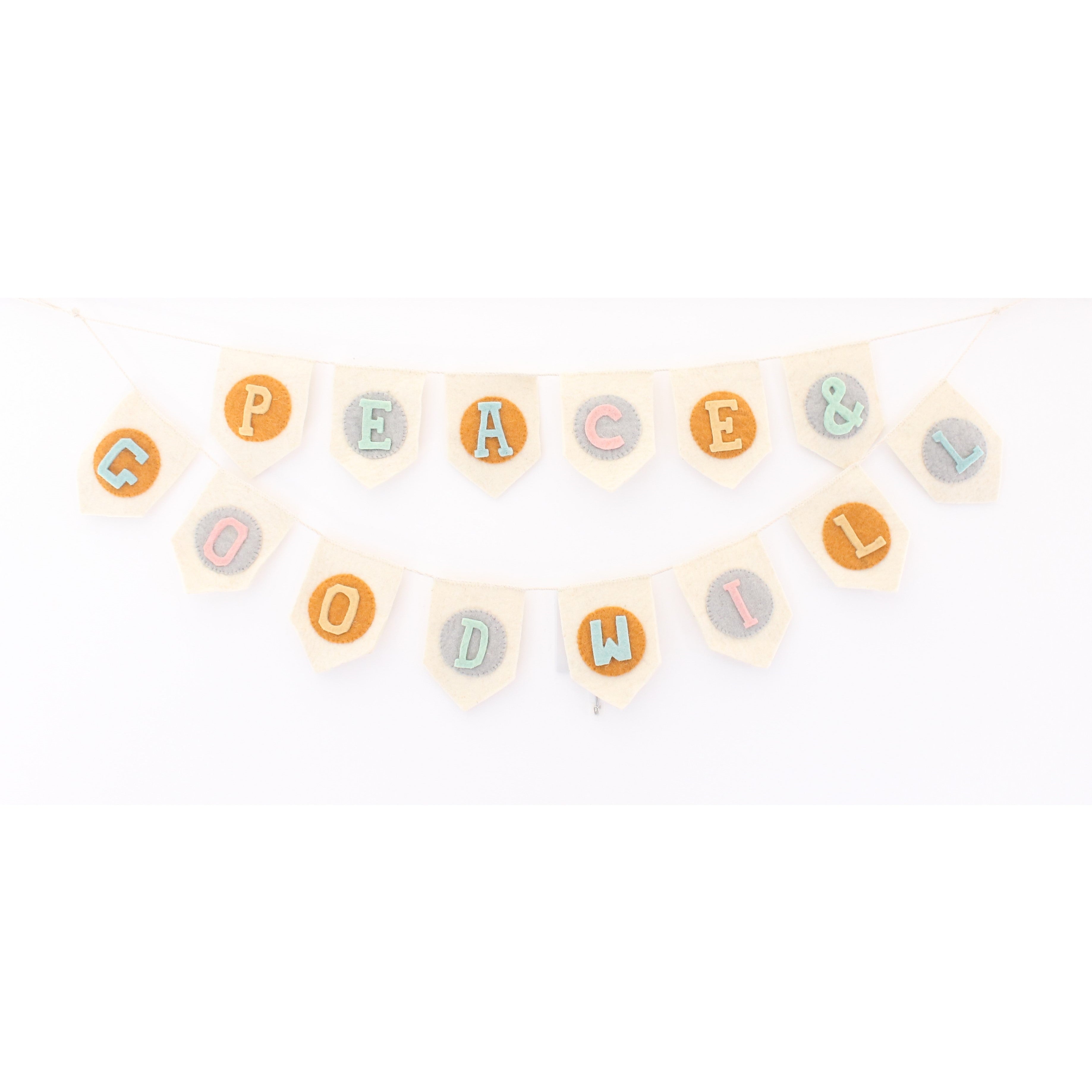 Peace & Goodwill Christmas Banner - Fiona Walker England