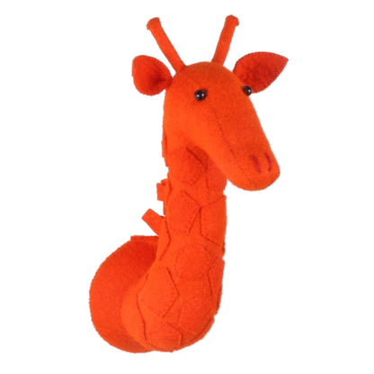 Colour Drench Giraffe Head - Mini - Orange