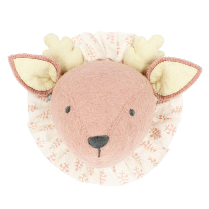 Baby Deer with Vintage Ruff Head Mini - Pink