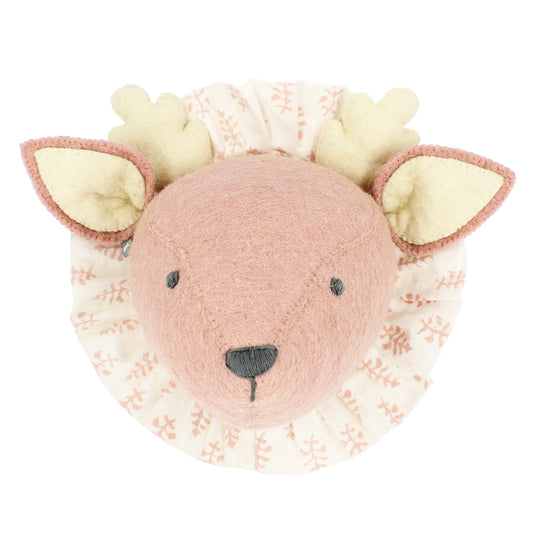 Baby Deer with Vintage Ruff Head Mini - Pink