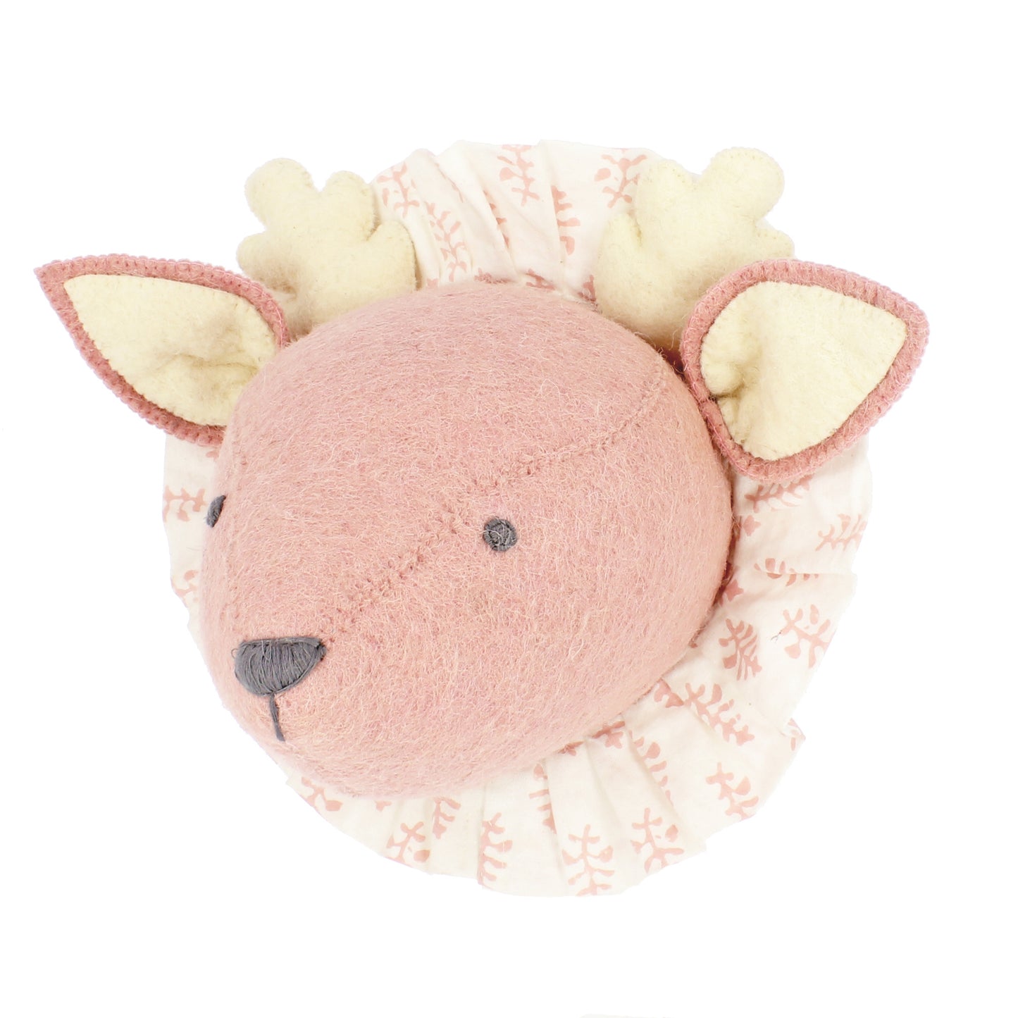 Baby Deer with Vintage Ruff Head Mini - Pink