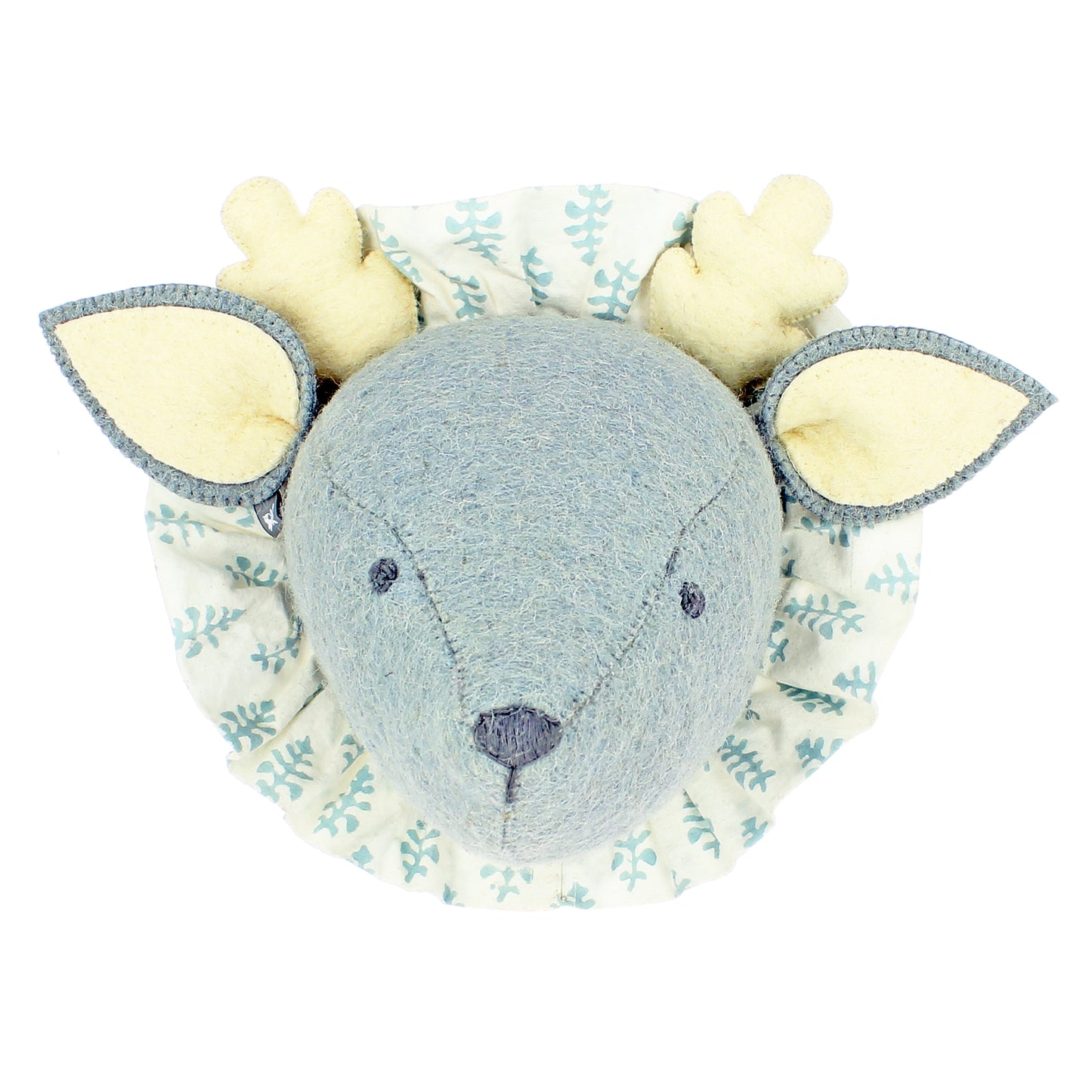 Baby Deer with Vintage Ruff Head Mini - Blue