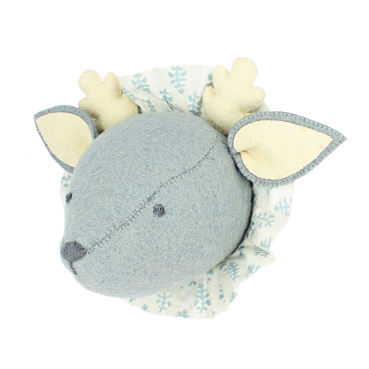 Baby Deer with Vintage Ruff Head Mini - Blue