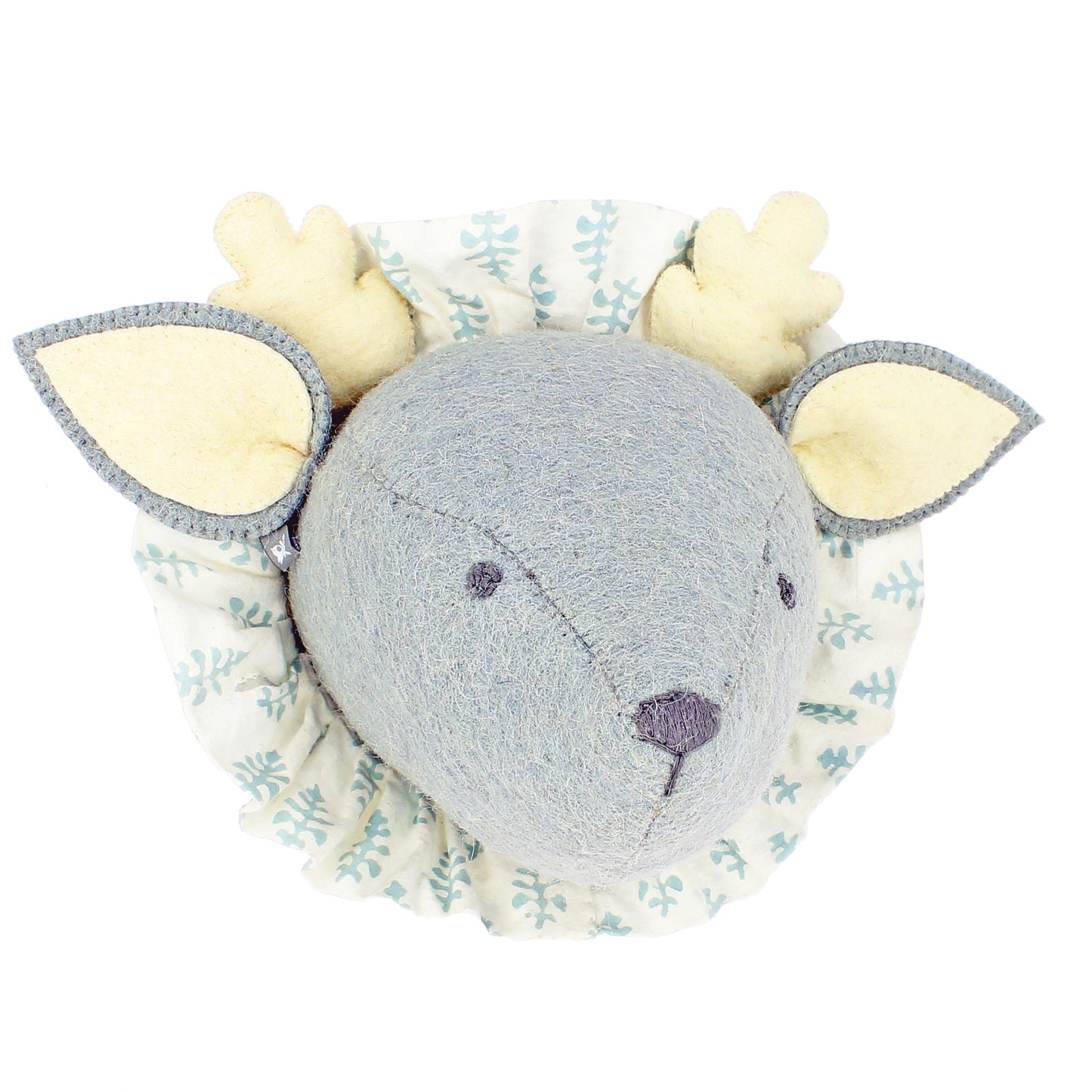 Baby Deer with Vintage Ruff Head Mini - Blue