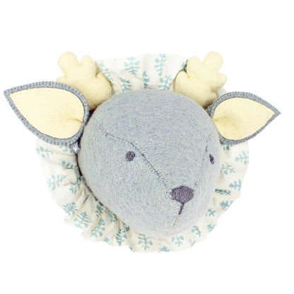 Baby Deer with Vintage Ruff Head Mini - Blue