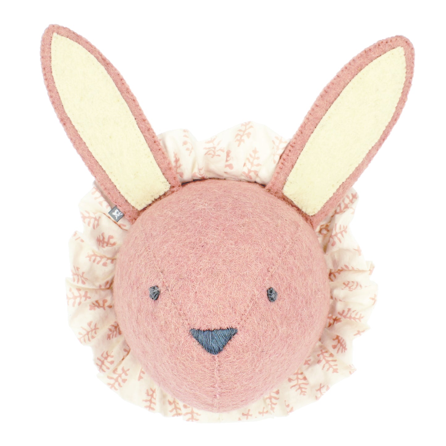 Baby Rabbit with Vintage Ruff Head Mini - Pink