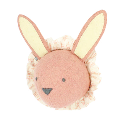 Baby Rabbit with Vintage Ruff Head Mini - Pink