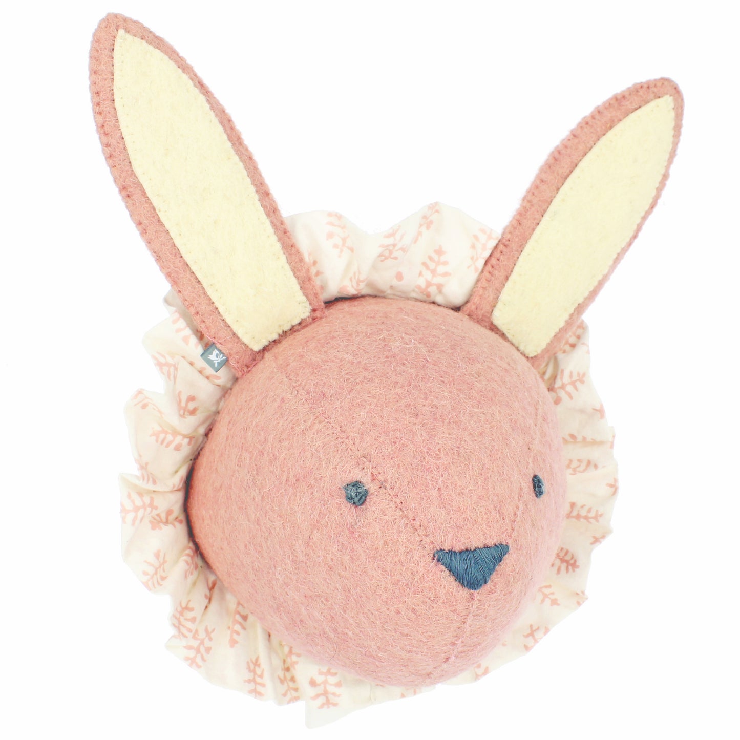 Baby Rabbit with Vintage Ruff Head Mini - Pink