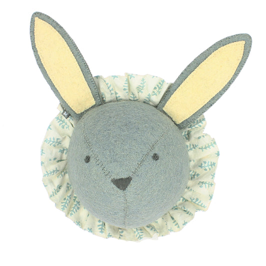 Baby Rabbit with Vintage Ruff Head Mini - Blue