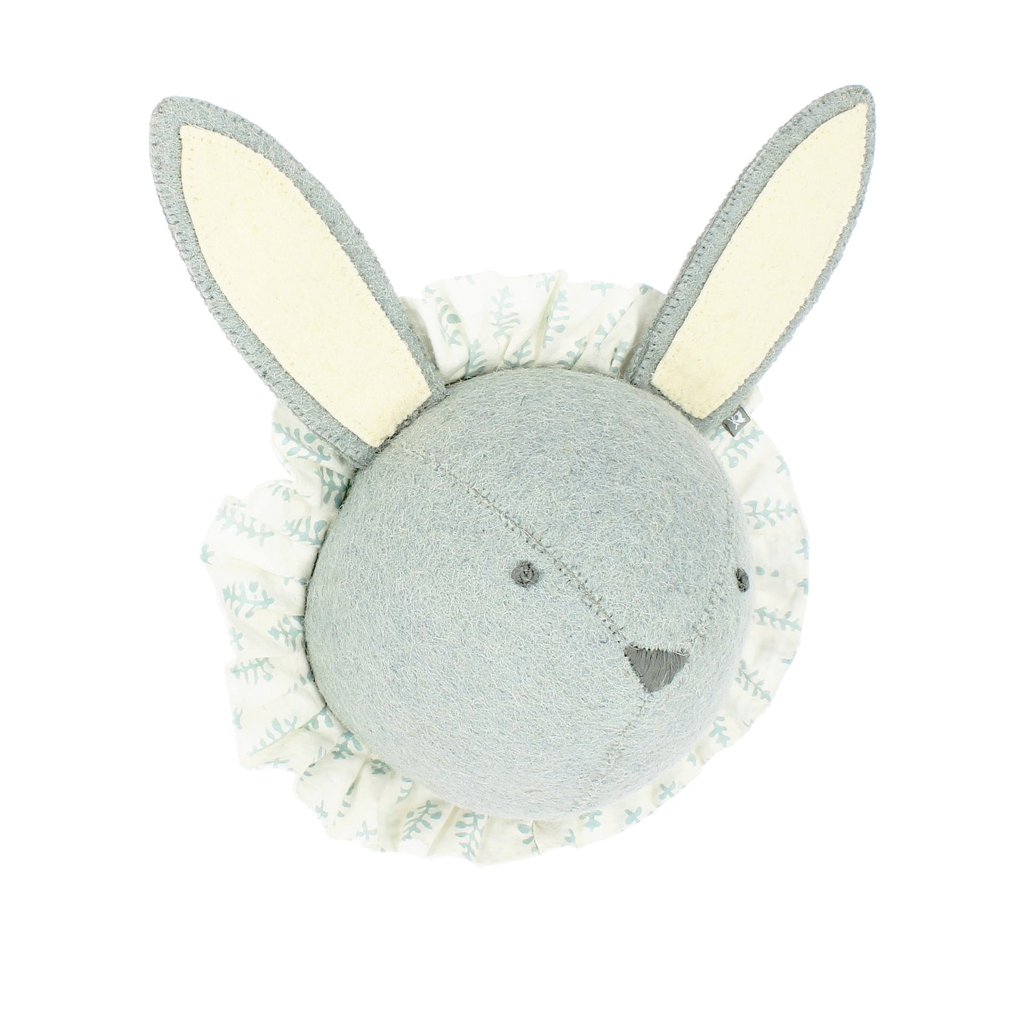 Baby Rabbit with Vintage Ruff Head Mini - Blue