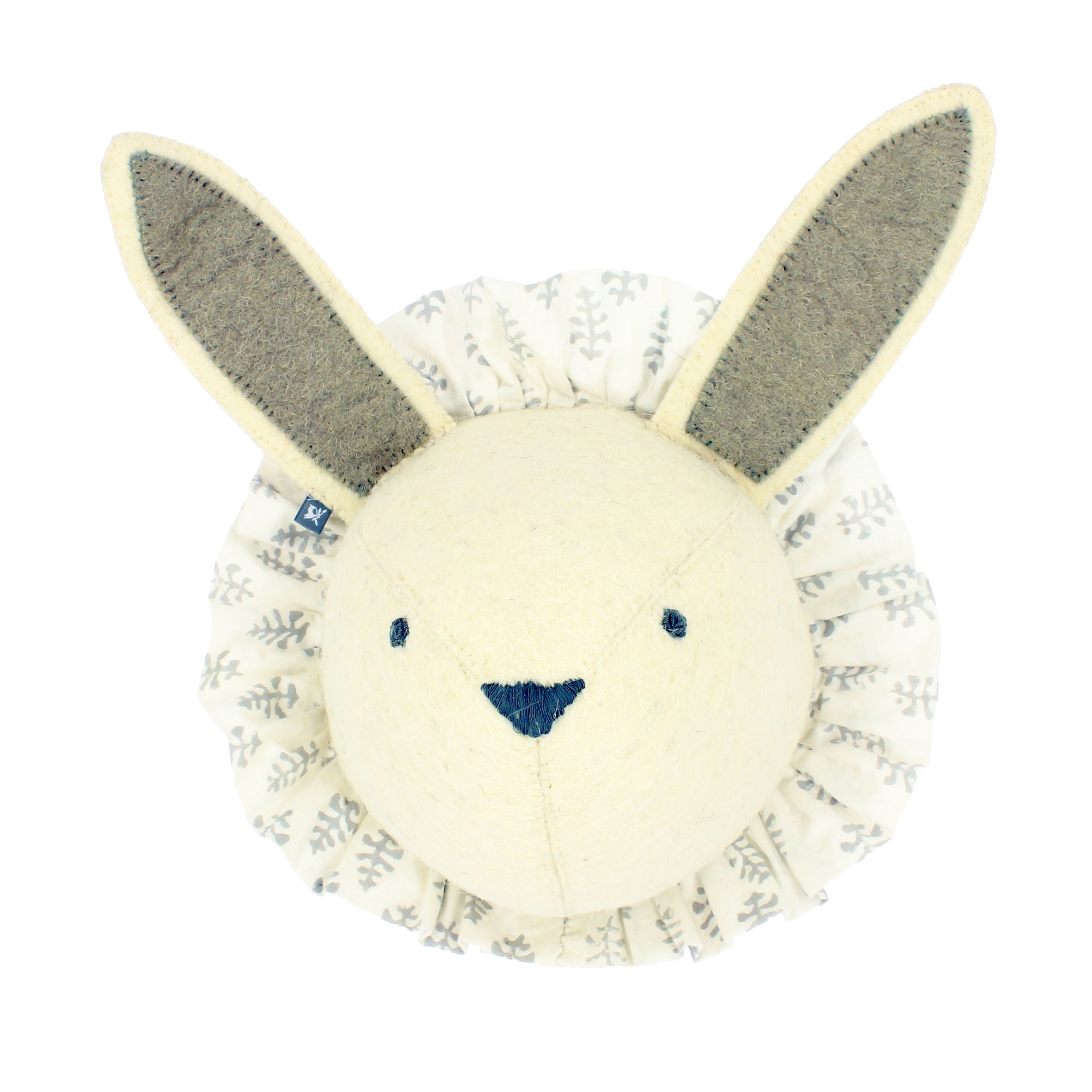 Baby Rabbit with Vintage Ruff Head Mini - Cream – Fiona Walker England