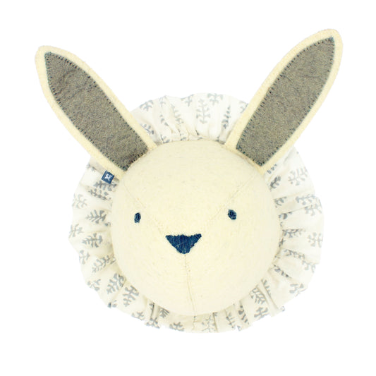 Baby Rabbit with Vintage Ruff Head Mini - Cream