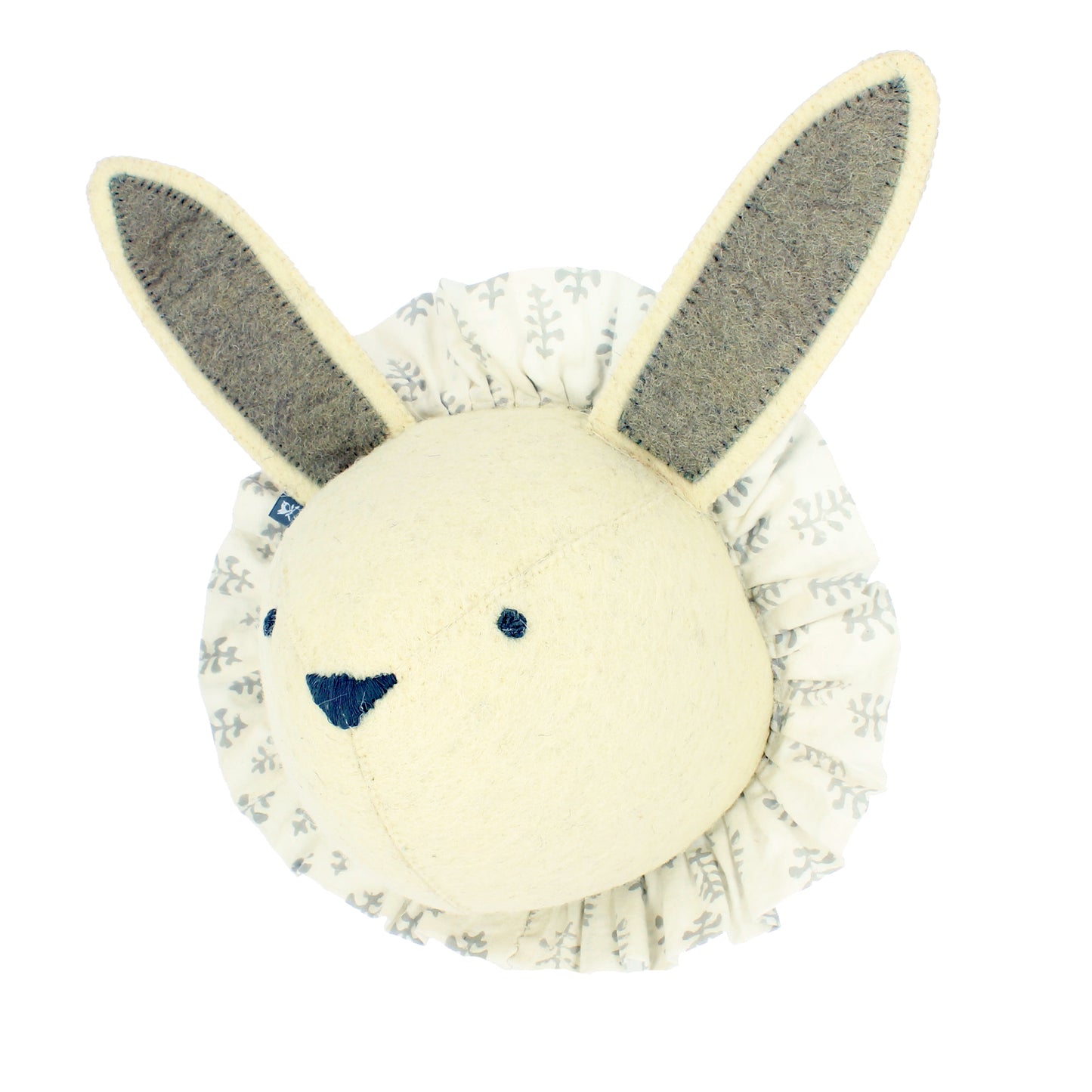 Baby Rabbit with Vintage Ruff Head Mini - Cream