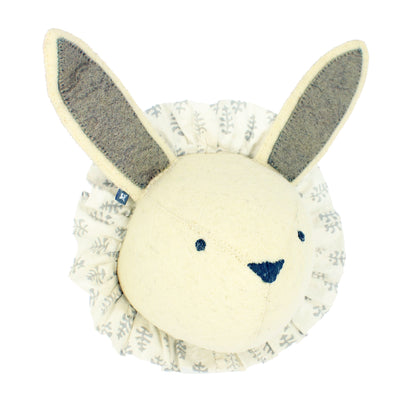 Baby Rabbit with Vintage Ruff Head Mini - Cream