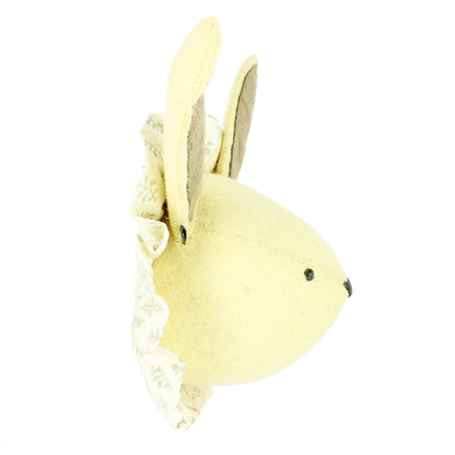 Baby Rabbit with Vintage Ruff Head Mini - Cream