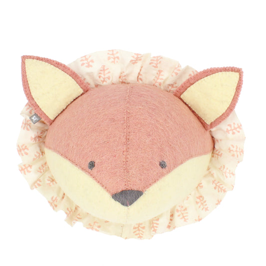 Baby Fox with Vintage Ruff Head Mini - Pink