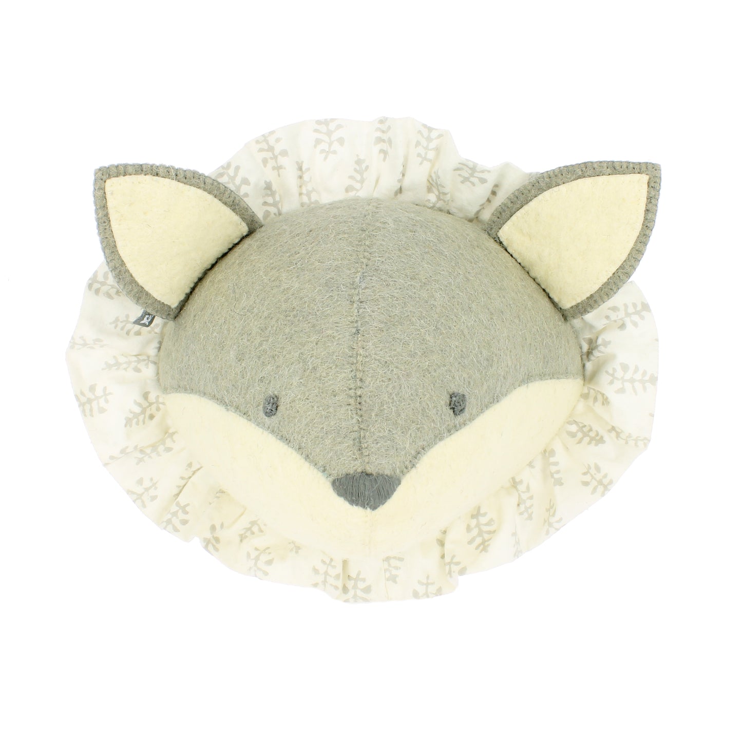 Baby Fox with Vintage Ruff Head Mini - Grey