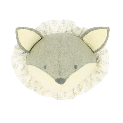 Baby Fox with Vintage Ruff Head Mini - Grey