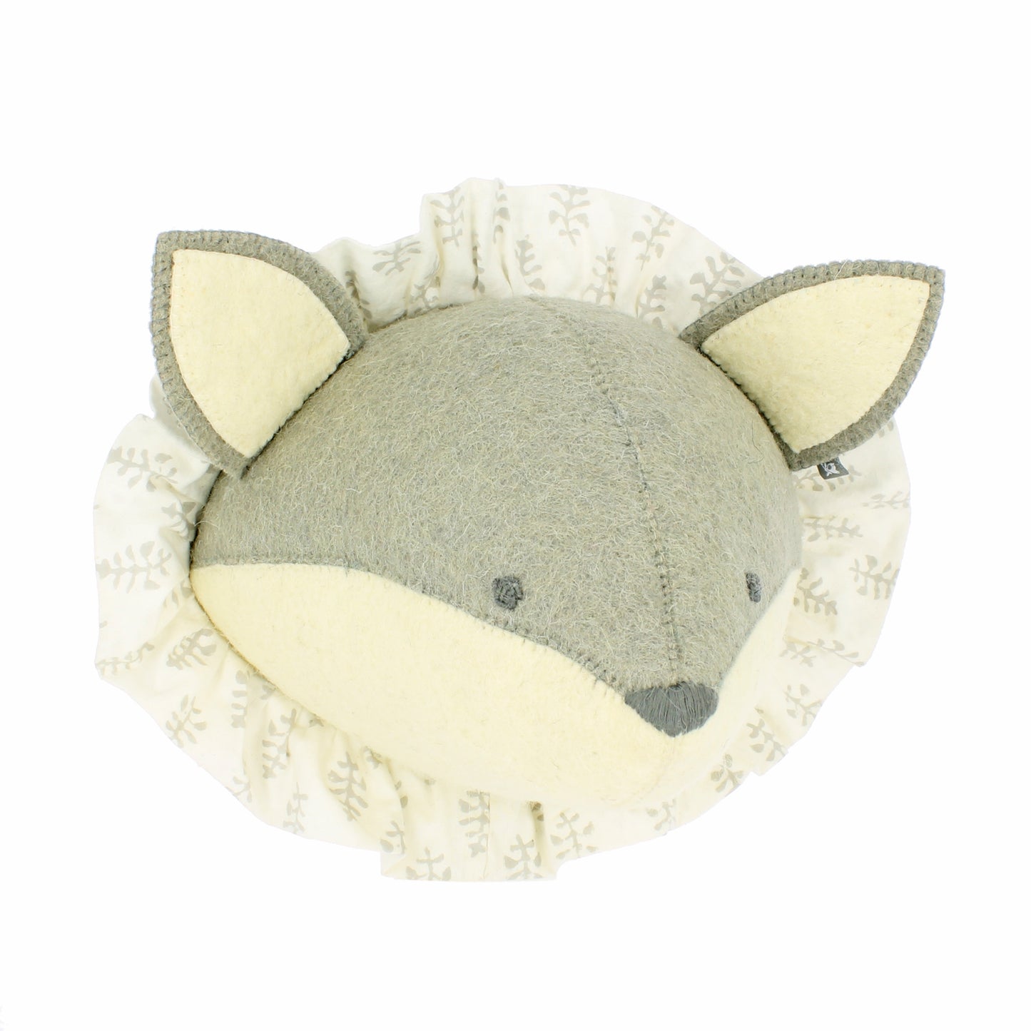 Baby Fox with Vintage Ruff Head Mini - Grey