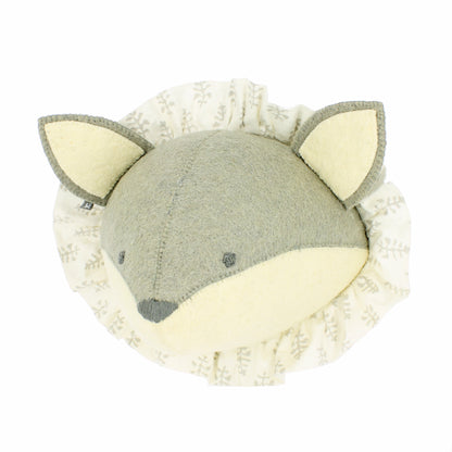 Baby Fox with Vintage Ruff Head Mini - Grey