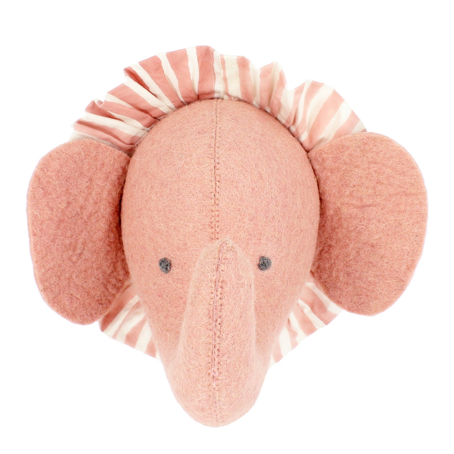 Elephant with Vintage Ruff Head Mini - Pink