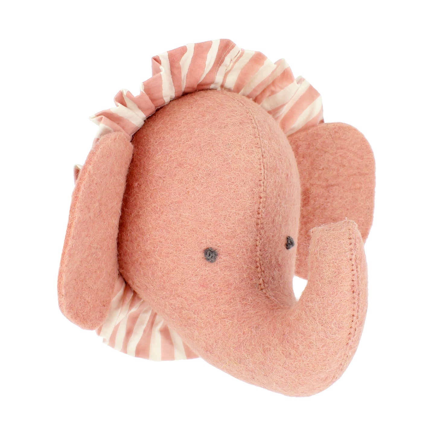 Elephant with Vintage Ruff Head Mini - Pink