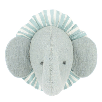 Elephant with Vintage Ruff Head Mini - Blue