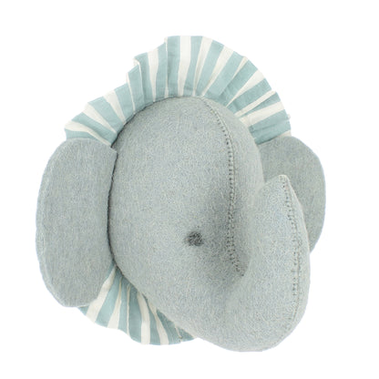 Elephant with Vintage Ruff Head Mini - Blue