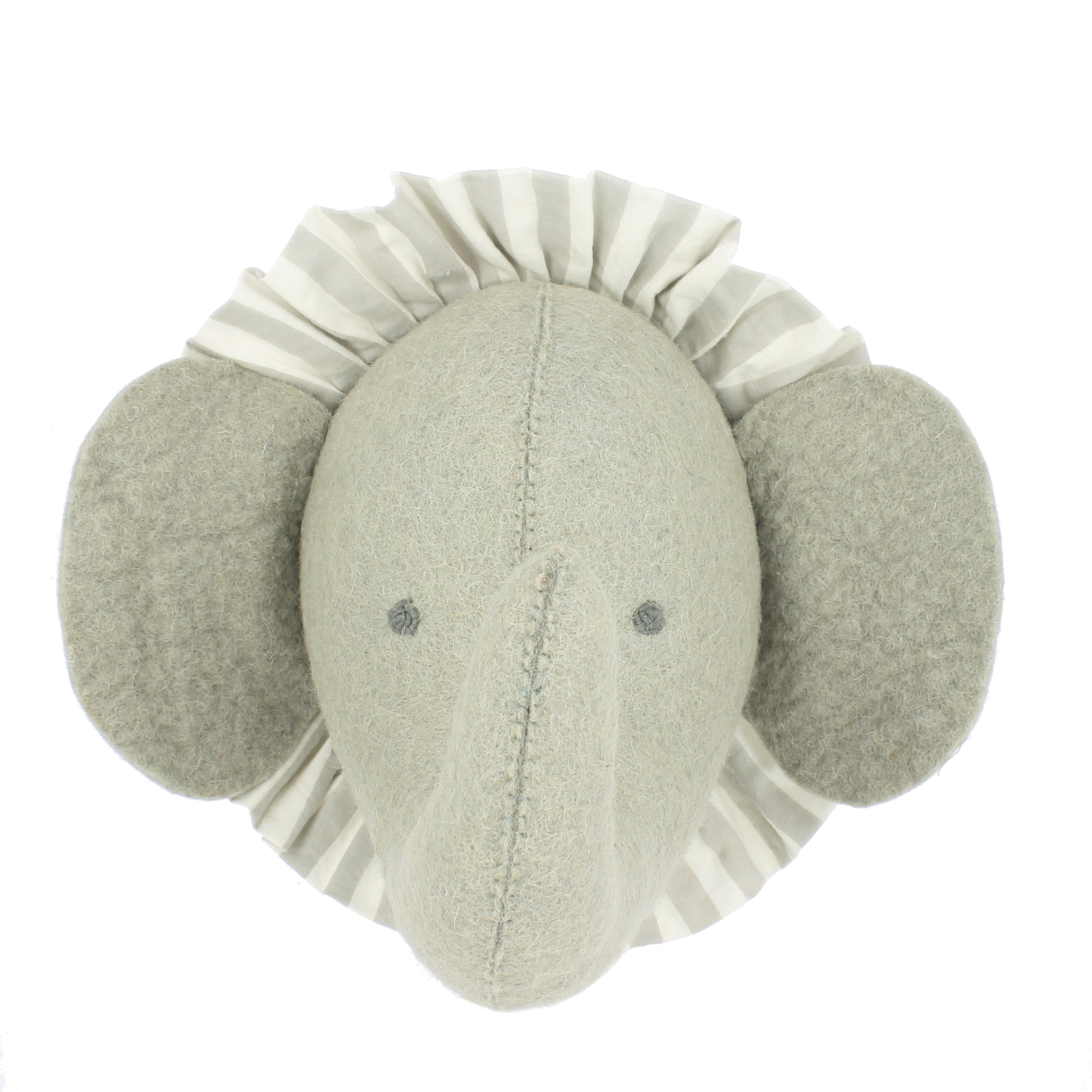 Elephant with Vintage Ruff Head Mini - Grey – Fiona Walker England