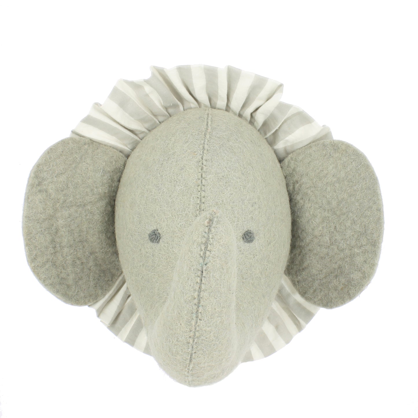 Elephant with Vintage Ruff Head Mini - Grey