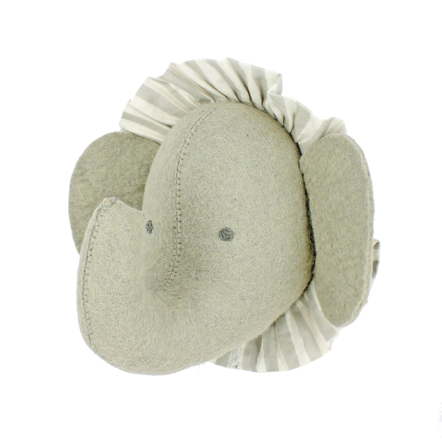 Elephant with Vintage Ruff Head Mini - Grey