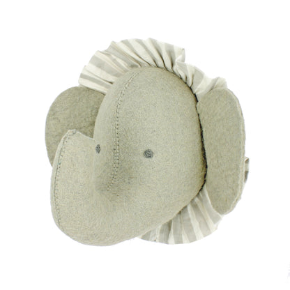 Elephant with Vintage Ruff Head Mini - Grey