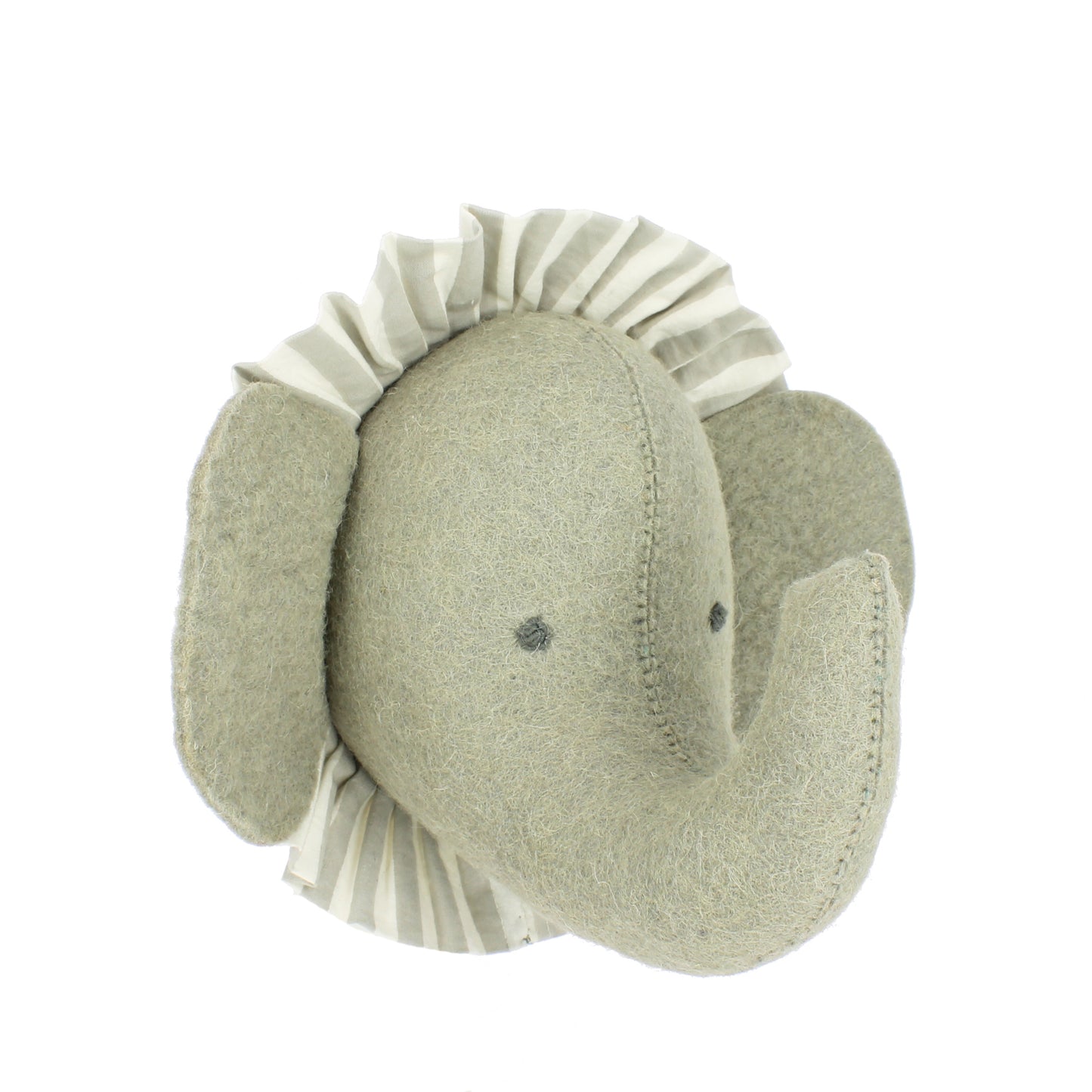 Elephant with Vintage Ruff Head Mini - Grey