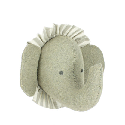 Elephant with Vintage Ruff Head Mini - Grey