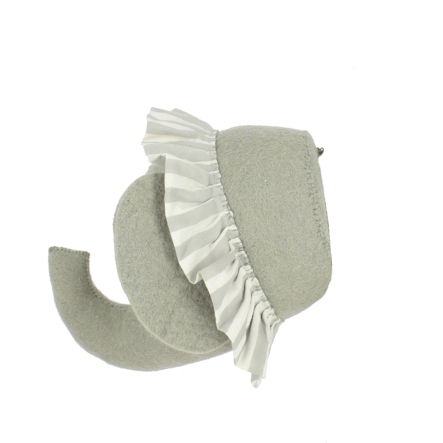 Elephant with Vintage Ruff Head Mini - Grey