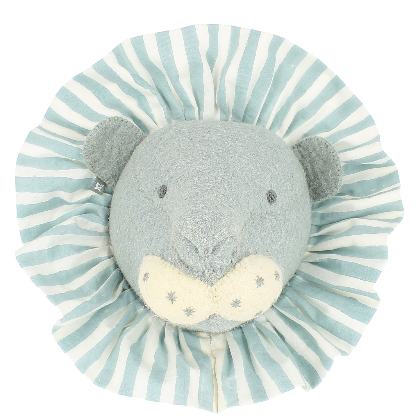 Lion with Vintage Ruff Head Mini - Blue