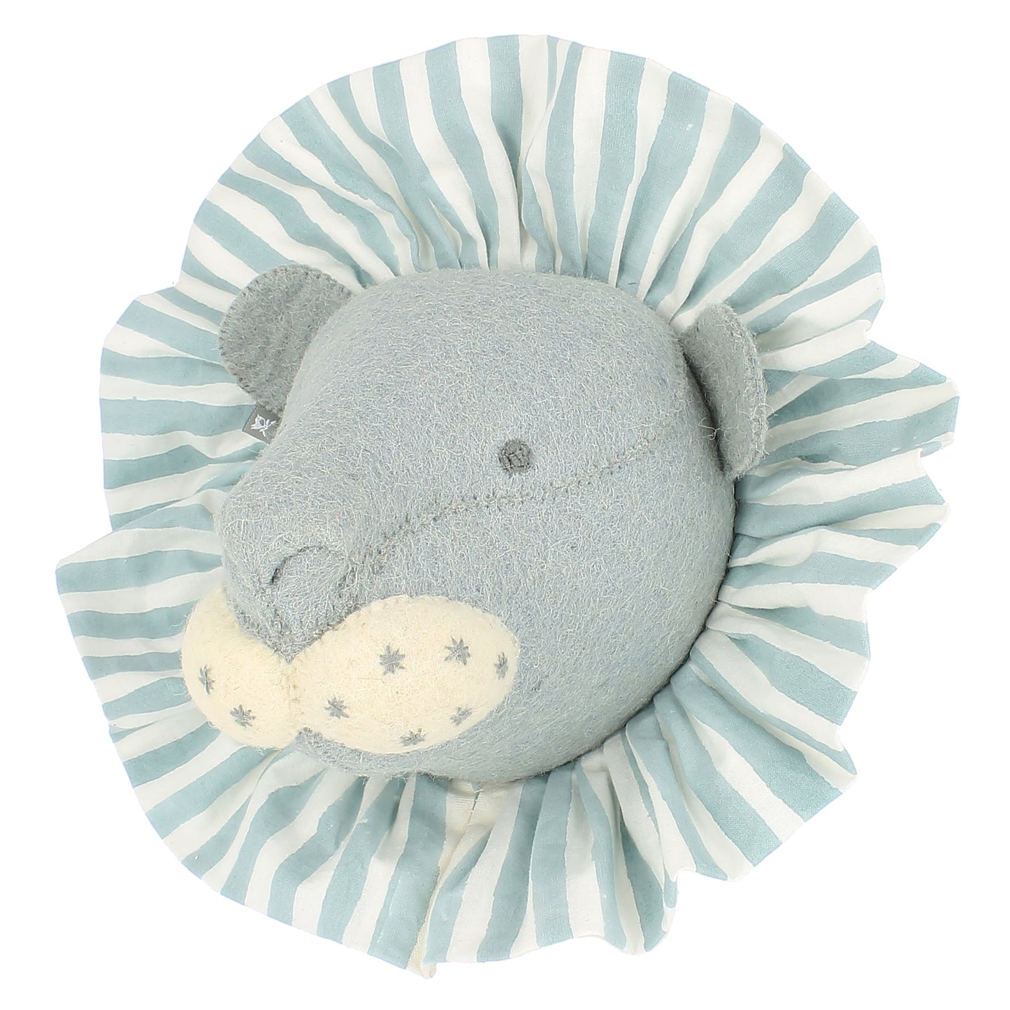 Lion with Vintage Ruff Head Mini - Blue