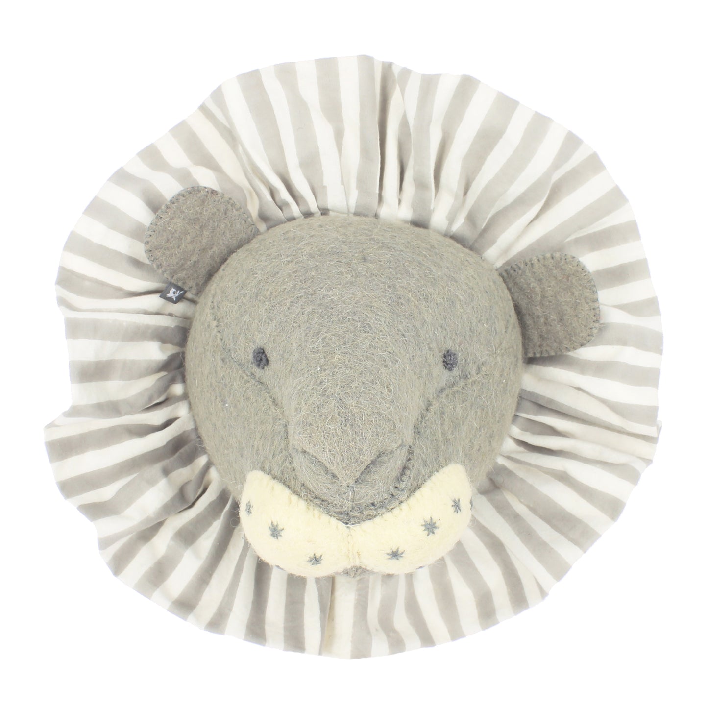 Lion with Vintage Ruff Head Mini - Grey