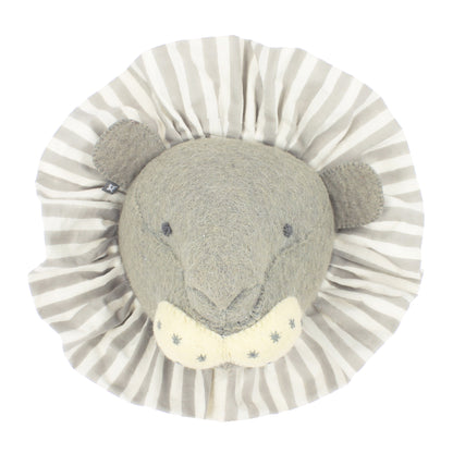 Lion with Vintage Ruff Head Mini - Grey