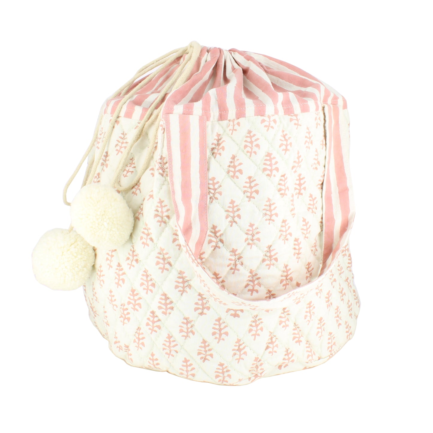 Quilted Storage Bag - Pink