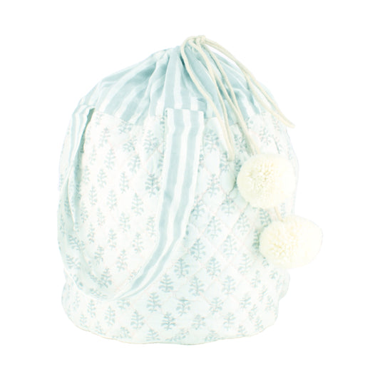 Quilted Storage Bag - Blue