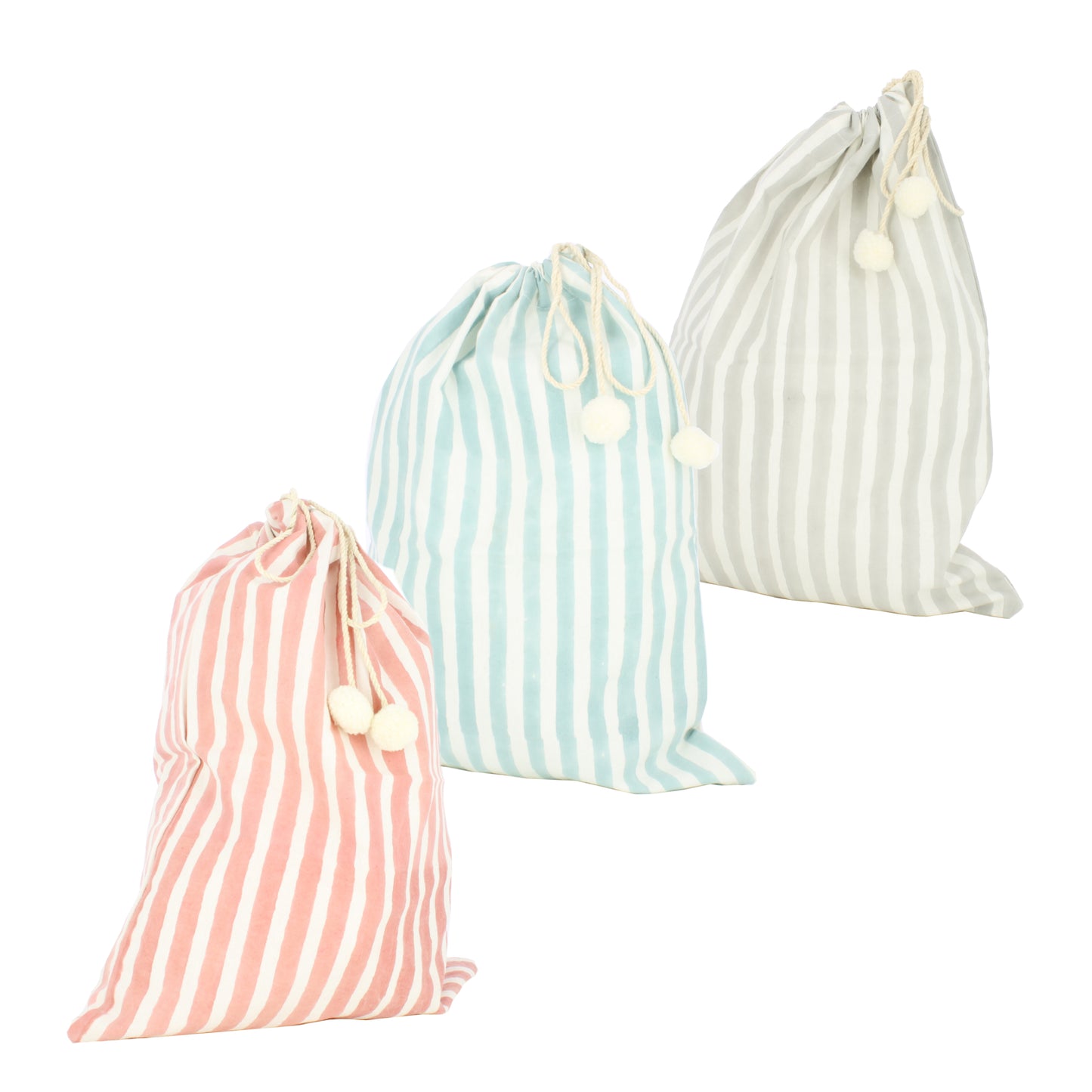 Stripe Drawerstring Bag - Mixed Colours