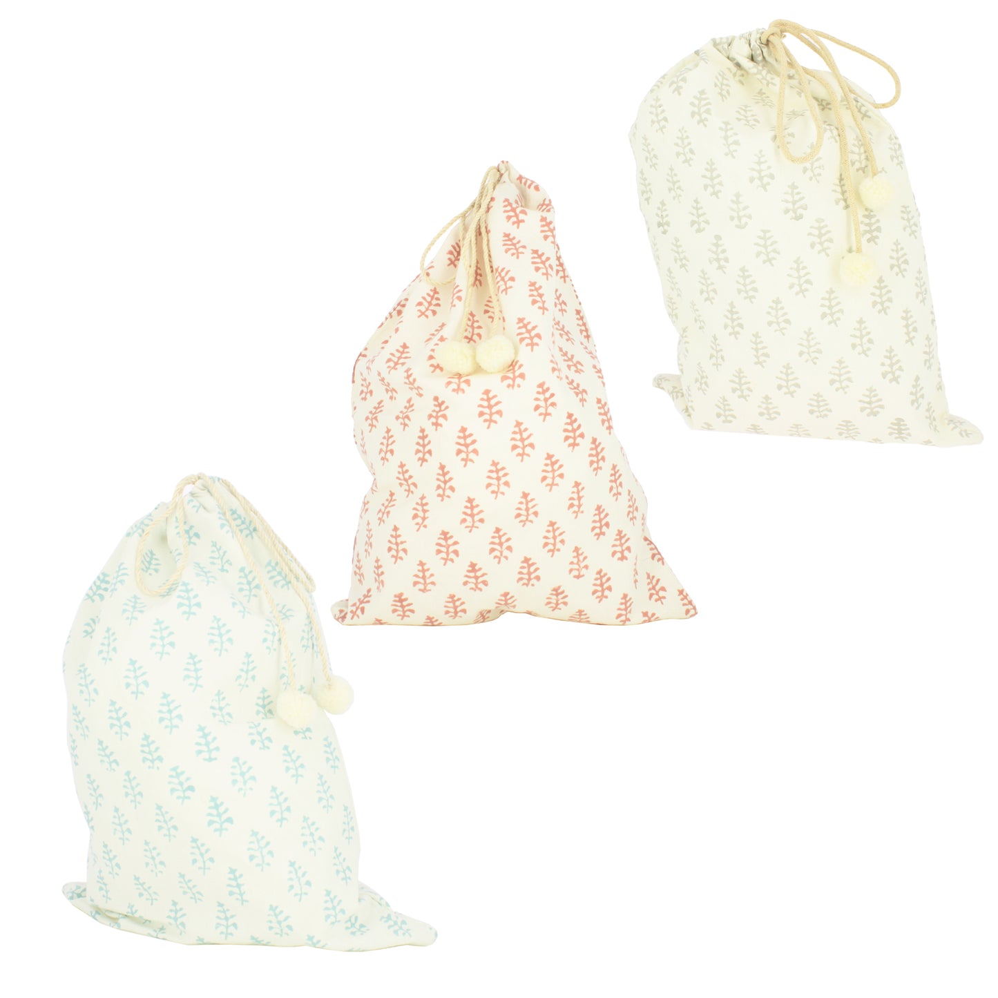 Leaf Drawerstring Bag - Mixed Colours