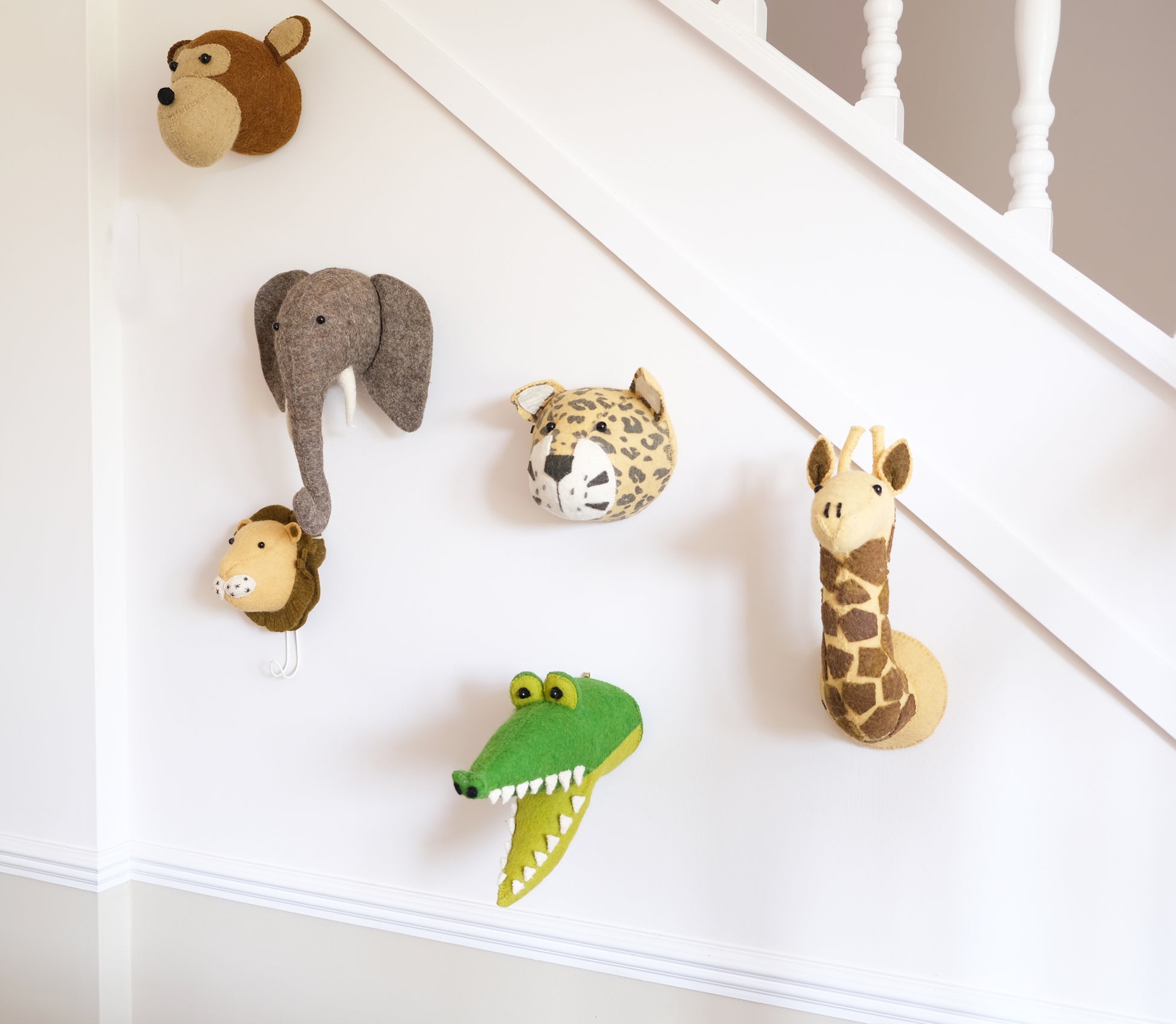 Felt Animal Animal Head Wall Decor Nursery Elephant Head Wall